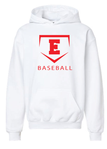 EHS Baseball White Hoodie