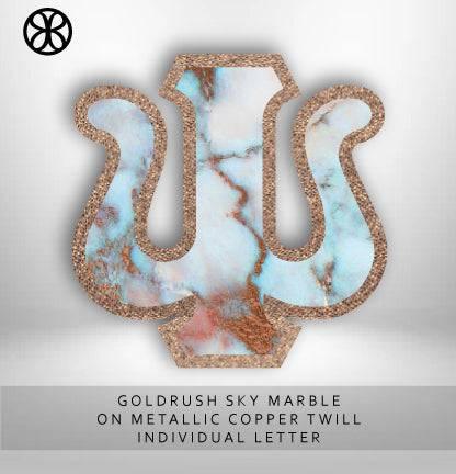 Exclusive Goldrush Sky Marble on Metallic Copper Twill - JennaBenna