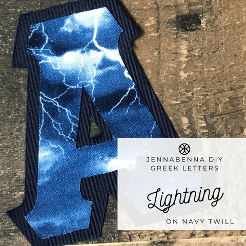 Lightning Fabric On Navy Twill - JennaBenna