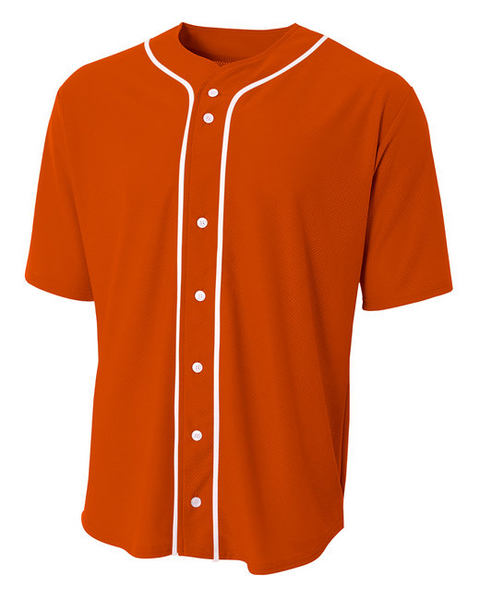 Solid Baseball Greek Jersey With Contrast Piping and Vertical Greek Letters