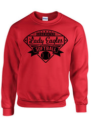 EHS Softball Lady Eagles Sweatshirt - Red
