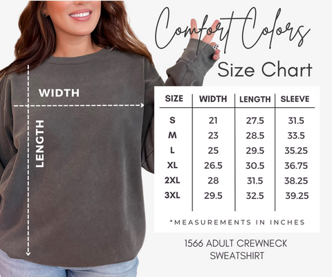 Vera Grey Block Stitch Double Layer Letter Comfort Colors Sweatshirt