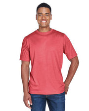2022- Edgewater Dry Fit Heather Red Short Sleeve - Gray E with White Outline - JennaBenna