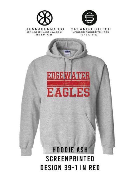 2022- Edgewater Eagles Sport Grey with Red Vintage Printed Logo - JennaBenna