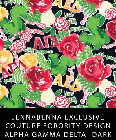 Alpha Gamma Delta Fabric JennaBenna Exclusive Quilt Squares - JennaBenna