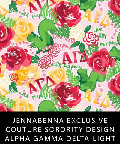 Alpha Gamma Delta Fabric JennaBenna Exclusive Quilt Squares - JennaBenna