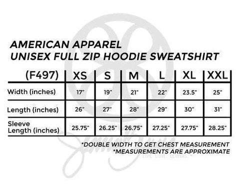 American Apparel Unisex Full-Zip Hoodie Sweatshirt - JennaBenna