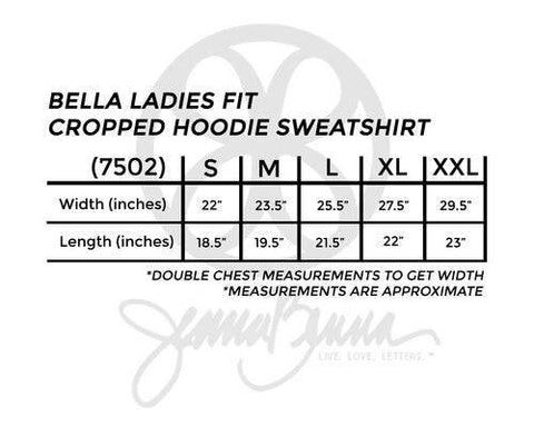 Bella Ladies Fit Cropped Hoodie Sweatshirt - JennaBenna