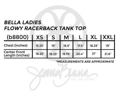 Bella Ladies Flowy Racerback Tank Top - JennaBenna