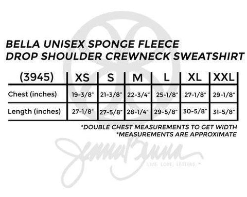 Bella Unisex Sponge Fleece Drop Shoulder Crewneck Sweatshirt - JennaBenna