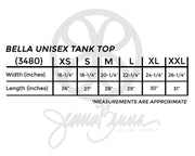 Black Unisex Tank With Floral Carina On Metallic Pink Twill - JennaBenna