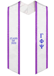 Budget Embroidered Class Of And Greek Letter Graduation Stole - JennaBenna