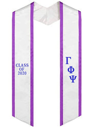 Budget Embroidered Class Of And Greek Letter Graduation Stole - JennaBenna