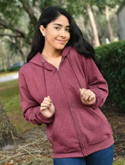 Classic Fit Unisex Full-Zip Hoodie Sweatshirt - JennaBenna