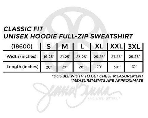 Classic Fit Unisex Full-Zip Hoodie Sweatshirt - JennaBenna
