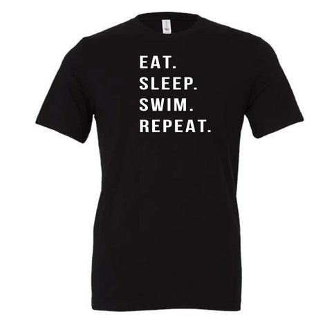 Eat. Sleep. Swim. Short Sleeve Shirt - JennaBenna