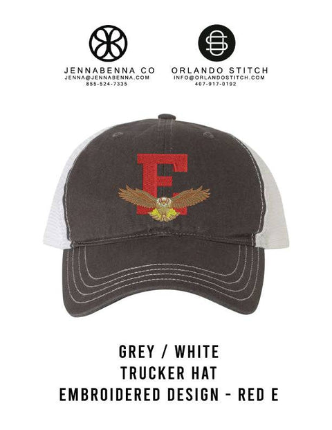 EHS - Embroidered Logo - Gray Hat with White Mesh - JennaBenna