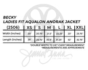 Embroidered Becky Ladies Fit Aqualon Anorak Jacket - JennaBenna