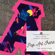 Exclusive Pop Art Irene On Neon Pink Twill - JennaBenna