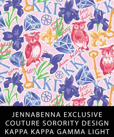 Kappa Kappa Gamma Fabric JennaBenna Exclusive Quilt Squares - JennaBenna