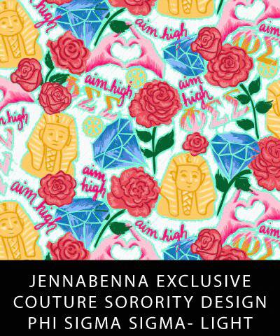 Phi Sigma Sigma Fabric JennaBenna Exclusive Quilt Squares - JennaBenna